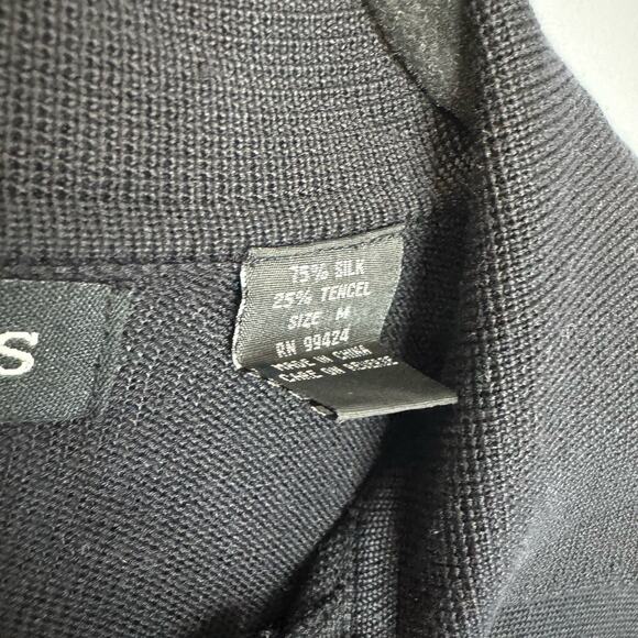 Statements Mens Lightweight Silk Blend Knit Buttonless Polo Shirt Vintage - Picture 8 of 10